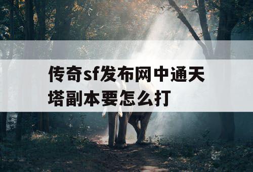 传奇sf发布网中通天塔副本要怎么打 传奇sf发布网中通天塔副本要怎么打