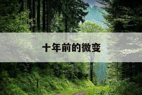 十年前的微变 十年前的微变