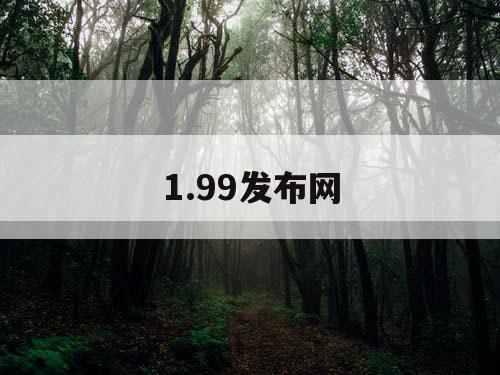 1.99发布网 1.99发布网