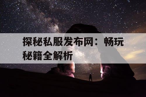 探秘私服发布网：畅玩秘籍全解析