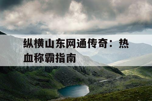 纵横山东网通传奇：热血称霸指南