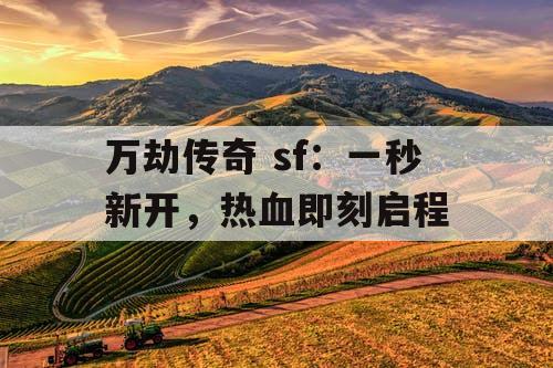 万劫传奇 sf：一秒新开，热血即刻启程