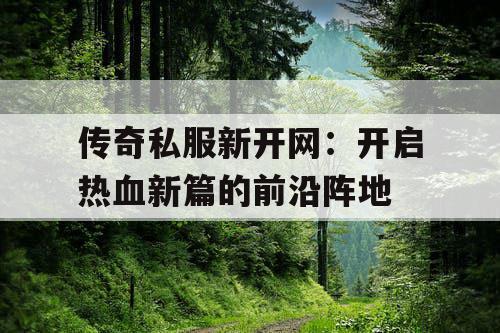 传奇私服新开网:开启热血新篇的前沿阵地 传奇私服新开网:开启热血新篇的前沿阵地