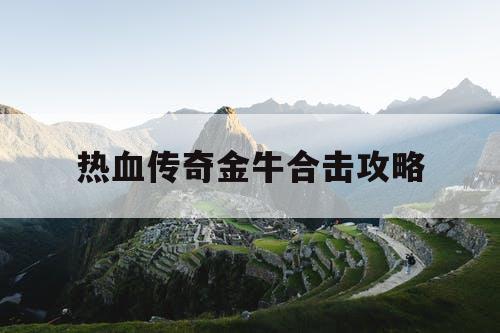 热血传奇金牛合击攻略