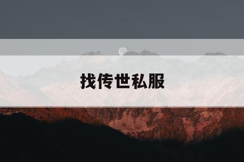 找传世私服