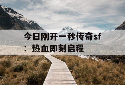 今日刚开一秒传奇sf：热血即刻启程