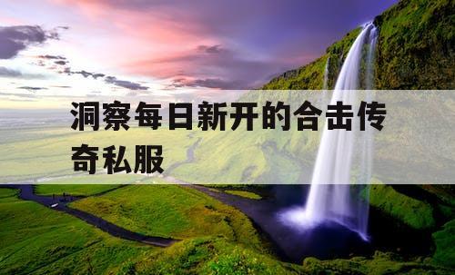 洞察每日新开的合击传奇私服