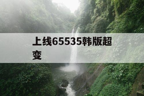 上线65535韩版超变