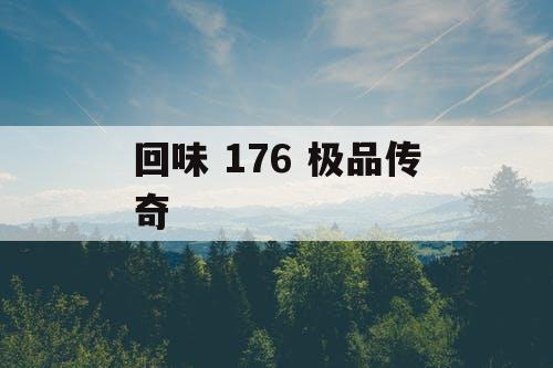 回味 176 极品传奇