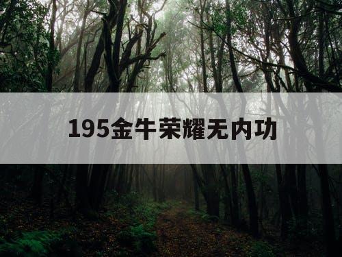 195金牛荣耀无内功