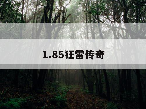 1.85狂雷传奇 1.85狂雷传奇