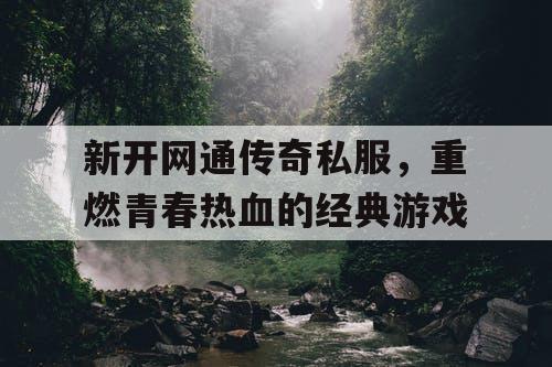新开网通传奇私服，重燃青春热血的经典游戏