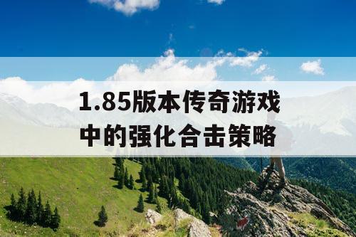 1.85版本传奇游戏中的强化合击策略 1.85版本传奇游戏中的强化合击策略