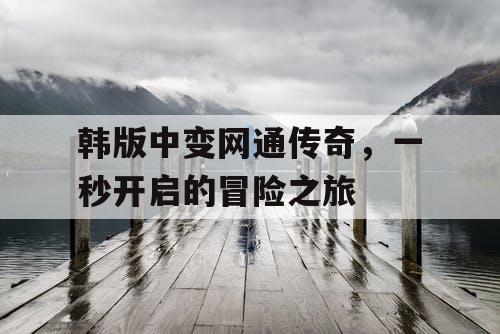 韩版中变网通传奇，一秒开启的冒险之旅