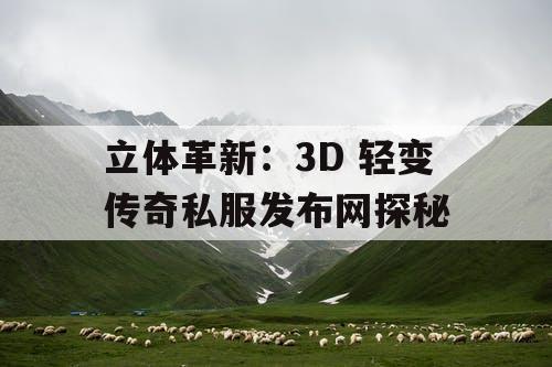 立体革新：3D 轻变传奇私服发布网探秘