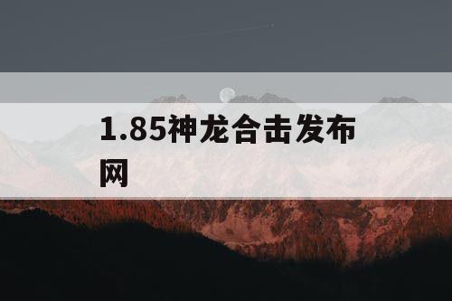 1.85神龙合击发布网