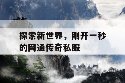探索新世界,刚开一秒的网通传奇私服 探索新世界,刚开一秒的网通传奇私服