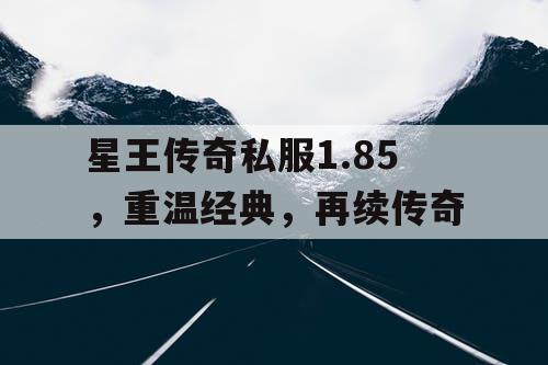 星王传奇私服1.85，重温经典，再续传奇