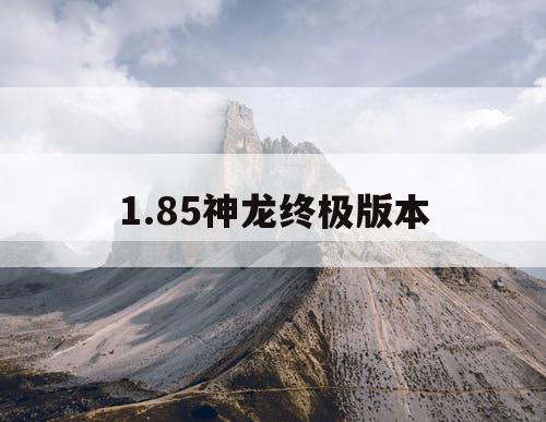 1.85神龙终极版本