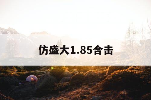 仿盛大1.85合击