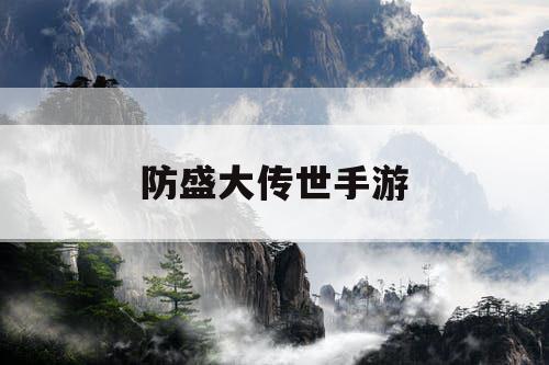 防盛大传世手游 防盛大传世手游