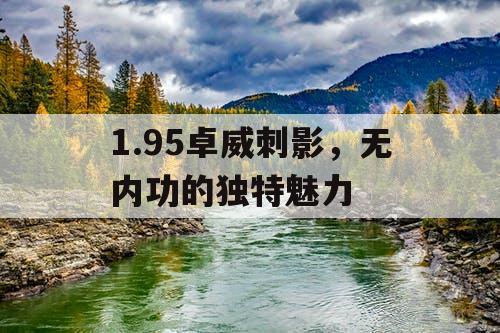 1.95卓威刺影,无内功的独特魅力 1.95卓威刺影,无内功的独特魅力