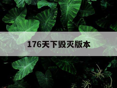 176天下毁灭版本