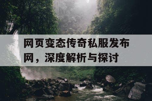 网页变态传奇私服发布网，深度解析与探讨