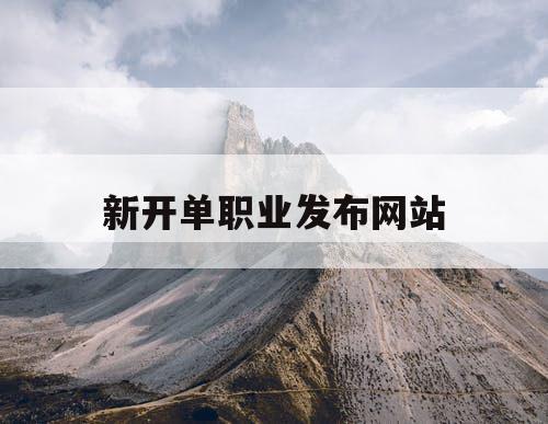 新开单职业发布网站