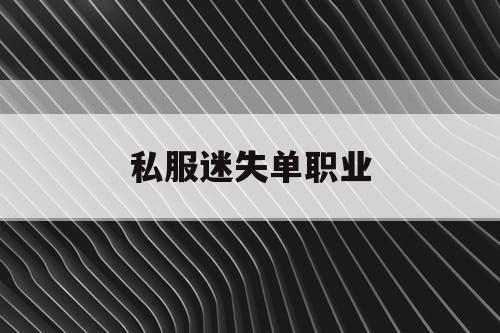 私服迷失单职业